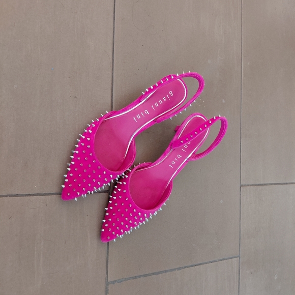 Gianni Bini Shoes - Gianni Bini Hot Pink US 7.5 Kitten Heels Studded Womens Shoes